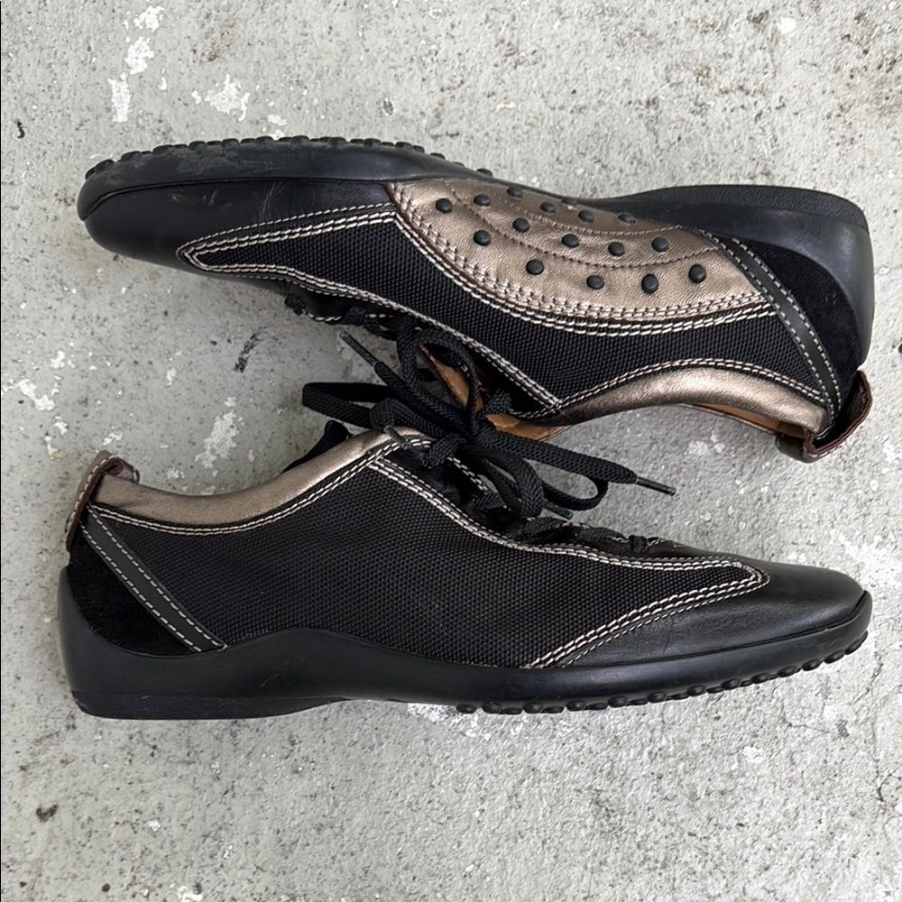 Tod’s canvas n leather lace ups
